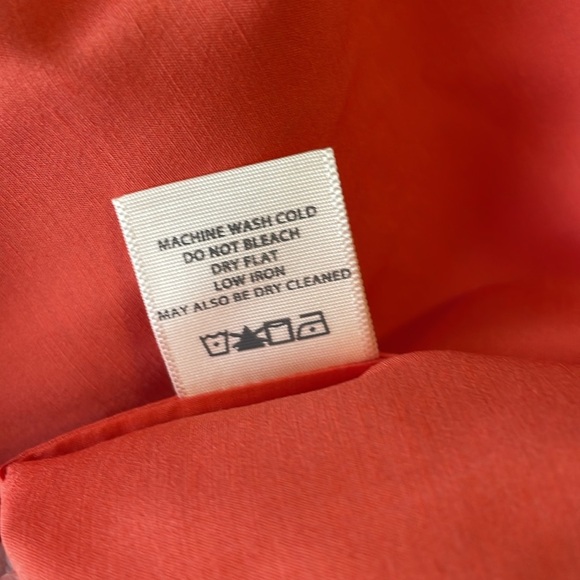 Cuyana Poplin Top Coral Short Sleeve‎ Crew Neck Blouse XS - Picture 5 of 5